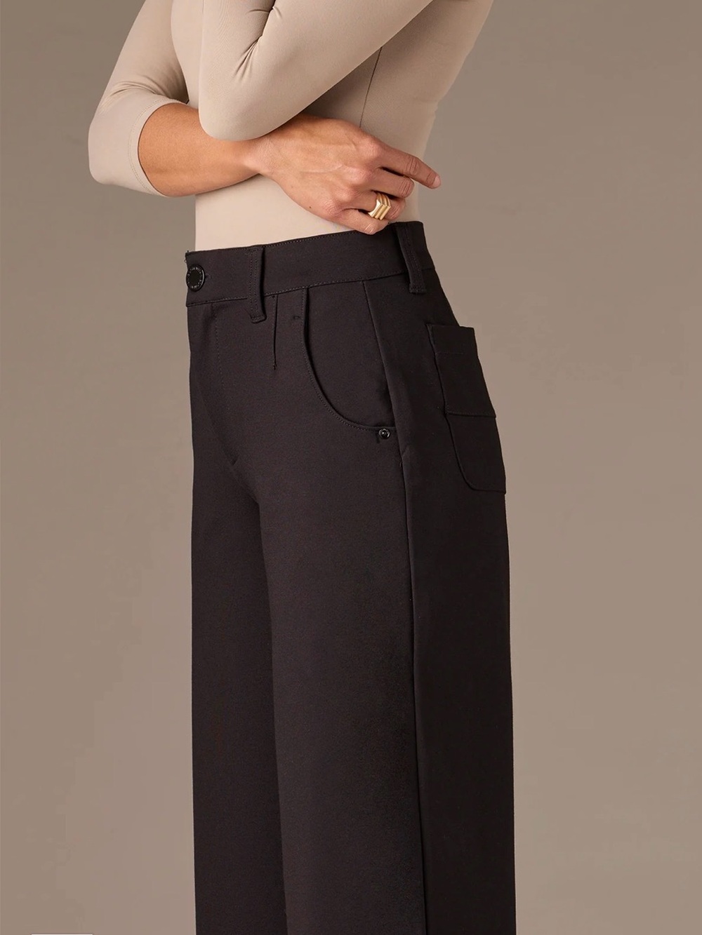 NWT Wit & Wisdom Absolution Whitney Skyrise Black Wide Leg Dress Pant Pockets 4P - Picture 5 of 16